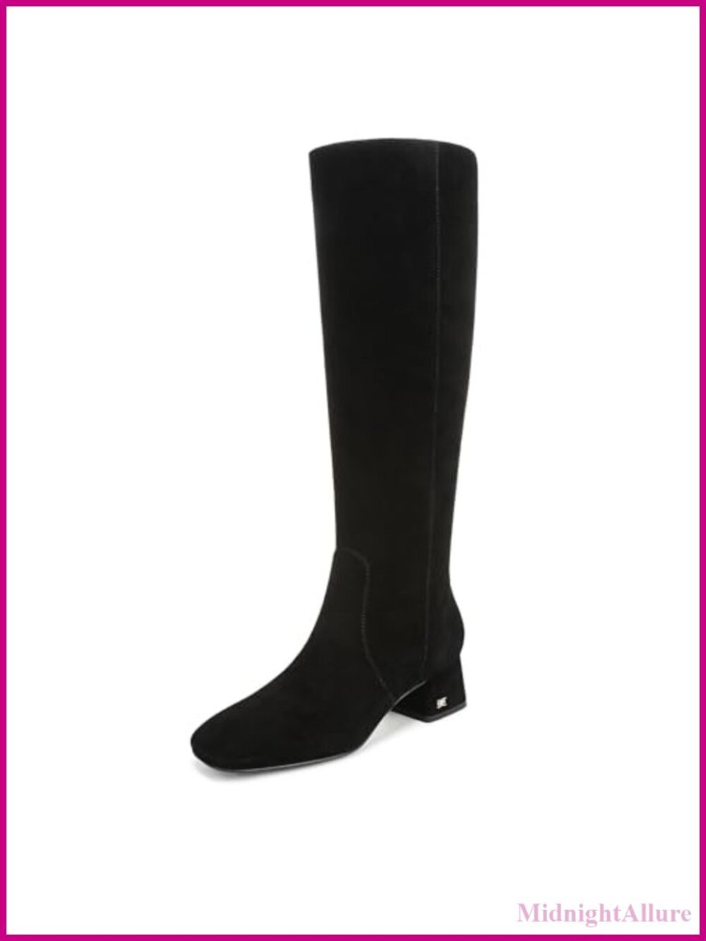 Women's Knee-High Block Heel Zipper Boots Sleek Elegant Fall Winter